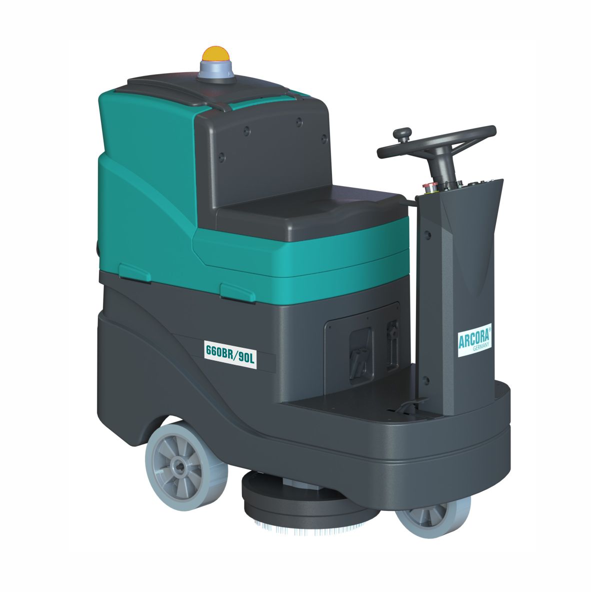 RIDE-ON SCRUBBER DRYER MACHINE-RO-MAN 660BR/90L